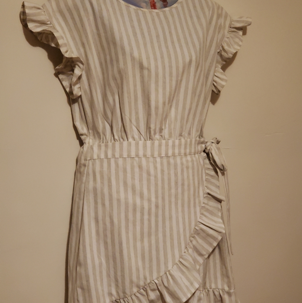 After Market striped ruffle dress